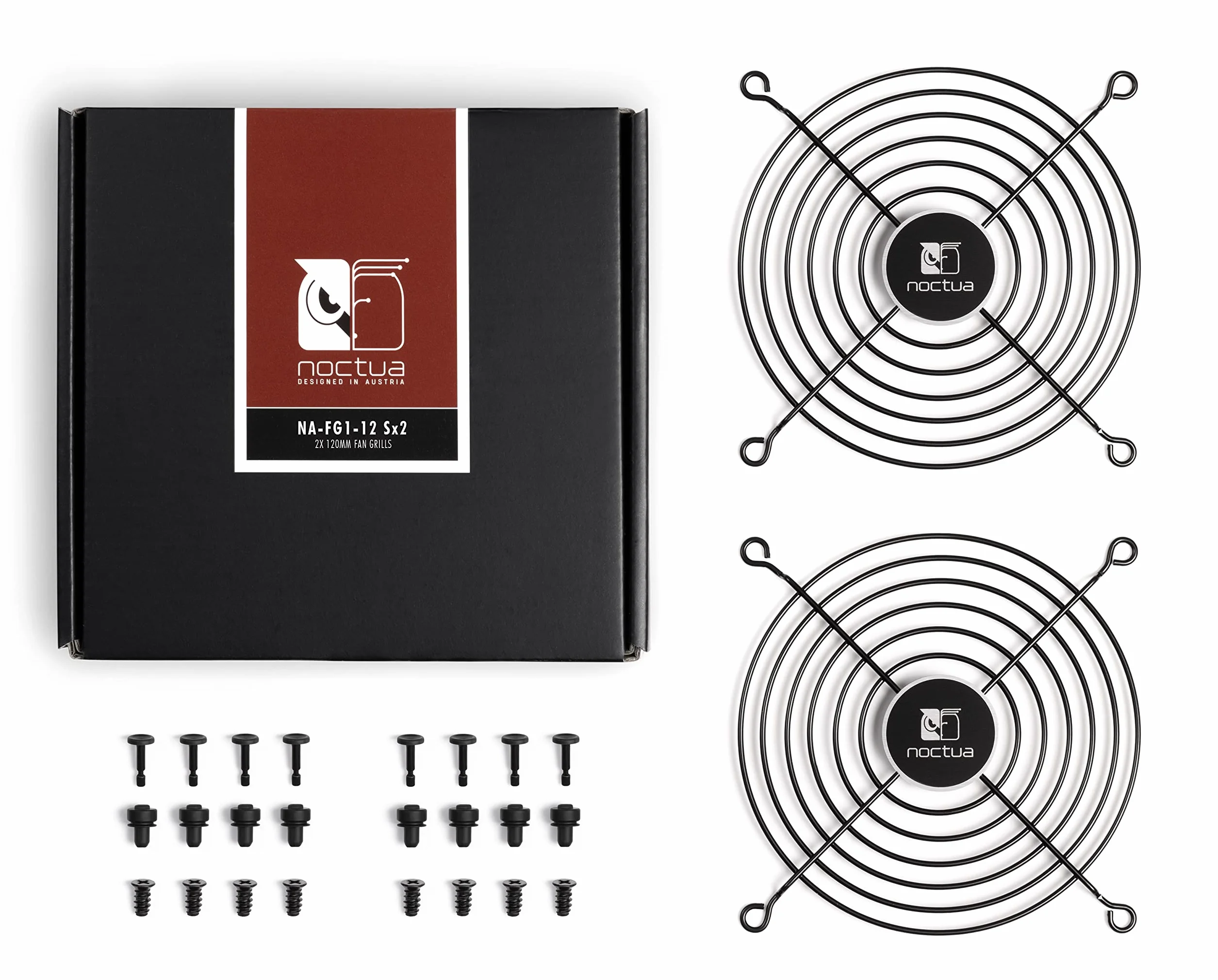 Noctua NA-FG1-12-Sx2, Osłony Wentylatorów 120 mm (Zestaw 2 Sztuk, Czarne)