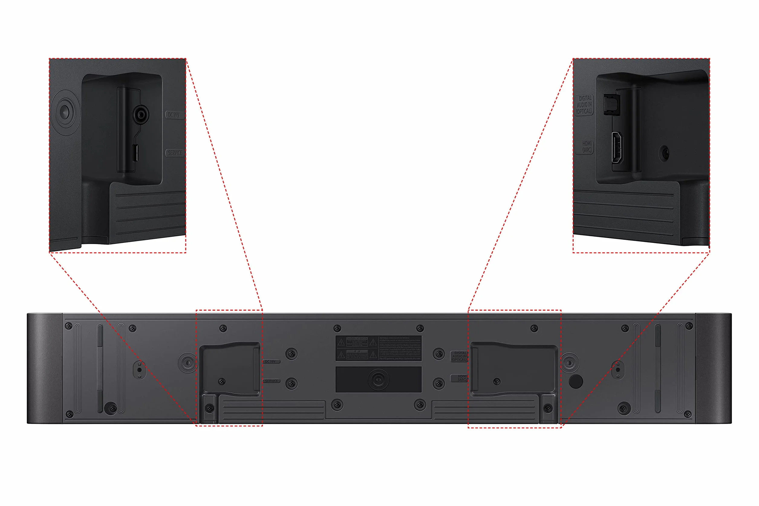 Samsung HW-S56B 3.0-kanałowy soundbar S (model niemiecki), bezprzewodowy Dolby Atmos 5.0 / DTS Virtual:X, Q-Symphony, wbudowany głośnik centralny [2022]