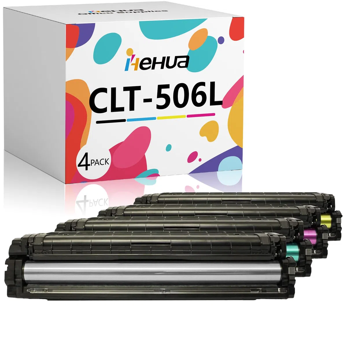 hehua CLT-506L Toner kompatybilny zamiennik do Samsung CLT-K506L CLT-C506L CLT-M506L CLT-Y506L 6260FR 6260 CLP-680ND 680DW CLX-6260FW 6260ND 6260FD 6260 NR (Czarny, Cyjan, Żółty, Magenta, 4-pak)