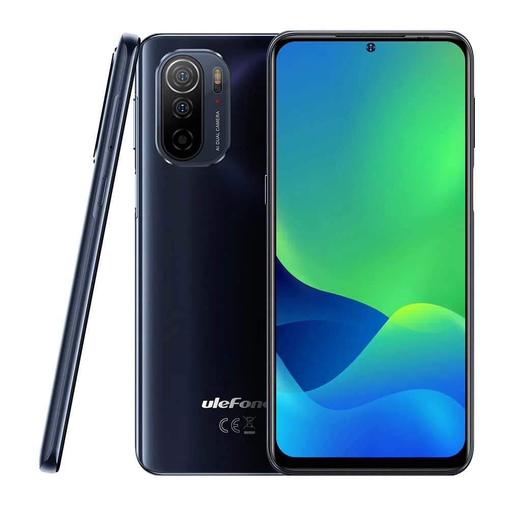 Ulefone Odblokowany telefon komórkowy Note 13P, kamera tylna 20 MP, aparat przedni 16 MP, G35 2,3 GHz 4GB+64GB, smartfon Dual SIM 4G, 6,5-calowy ekran FHD+, gniazdo na 3 karty, Android 11, NFC czarny