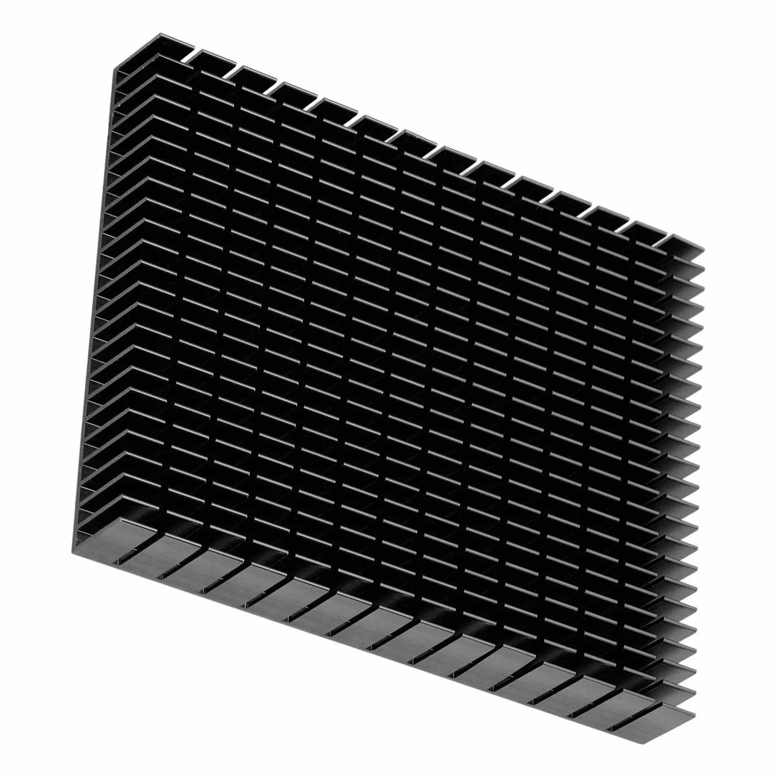 Aluminiowy radiator, chłodnica do wzmacniaczy CPU - płytki drukowane, 150 x 1220 x 20 mm, wyższy transfer ciepła, wysokiej wydajności chłodnicy (BLACK)