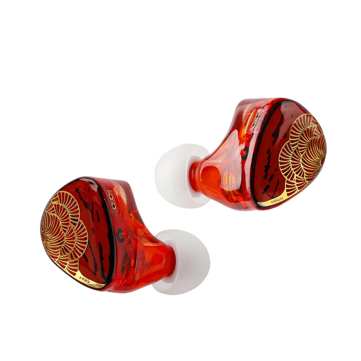 Linsoul TANGZU x HBB XuanNv - douszne słuchawki HiFi IEM, 2 dynamiczne, przewodowe do gier z powłoką 3D nadrukowaną, 2-pinowy pojedynczy kryształowy