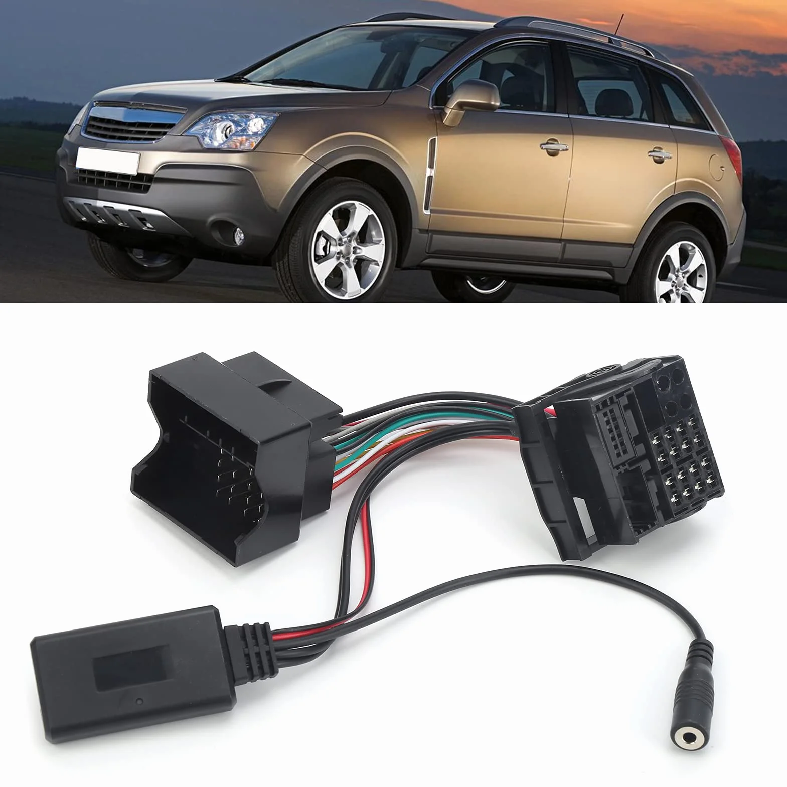 12Pin Bluetooth 5.0 AUX Adapter Audio z Mikrofonem 59.1in Kabel Pasuje do Opla CD30 CDC40 CD70 Samochodowy Adapter Audio