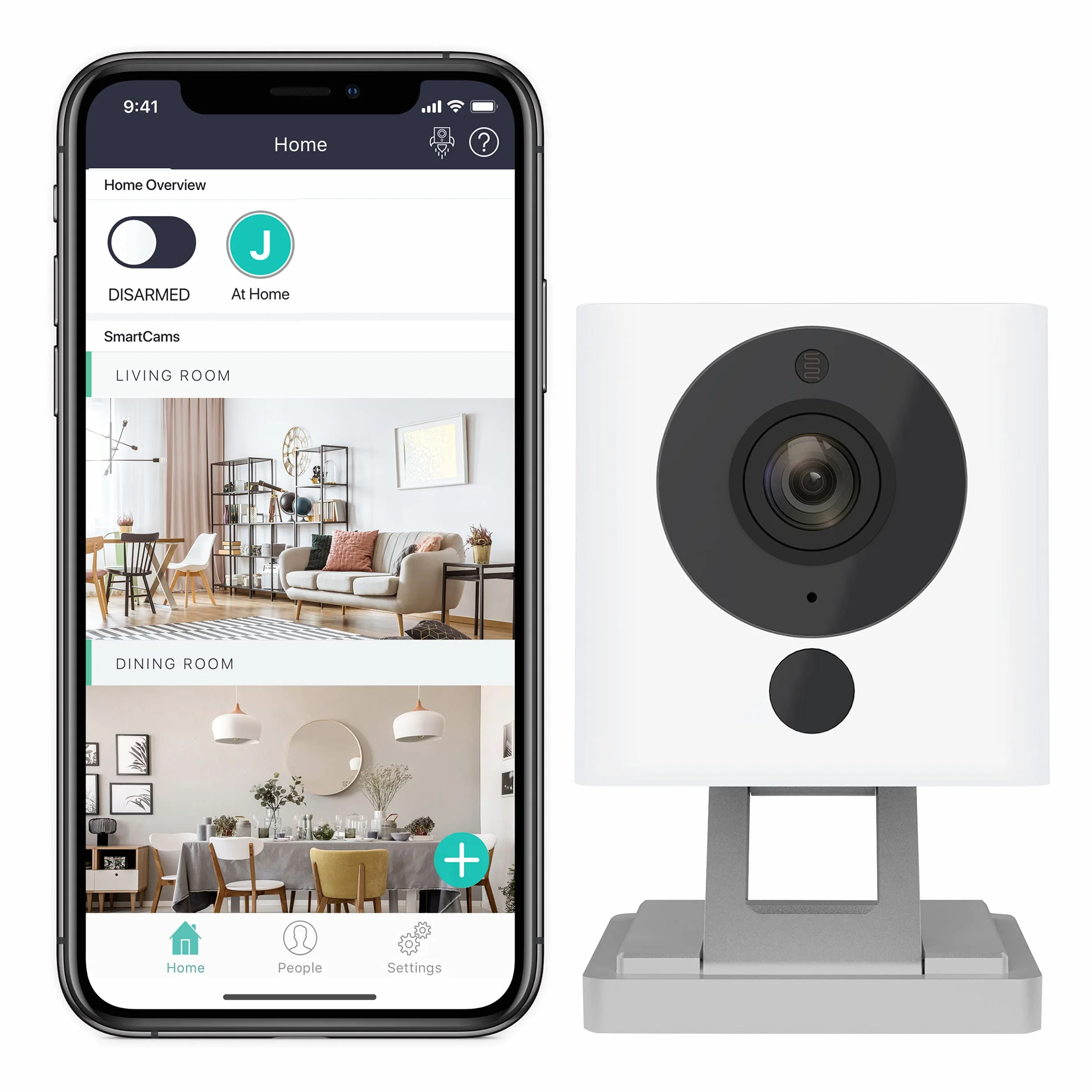 Neos SmartCam kamera bezpieczeństwa Wi-Fi SmartHome, współpracuje z Alexa, wideo HD 1080P, noktowizor, 2-drożny dźwięk, bezpłatne przechowywanie w chmurze, obsługa Wielkiej Brytanii, biała, pojedyncze