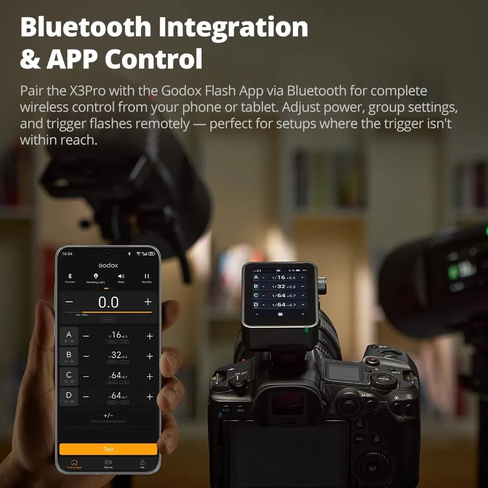 Godox X3Pro S TTL Wireless Flash Trigger for Sony Camera, 2.4''Full Color Touchscreen,Built-in 2930mAh Li-ion Battery,2.4G Wireless with Multi Modes,APP Support,USB-C Fast Charging