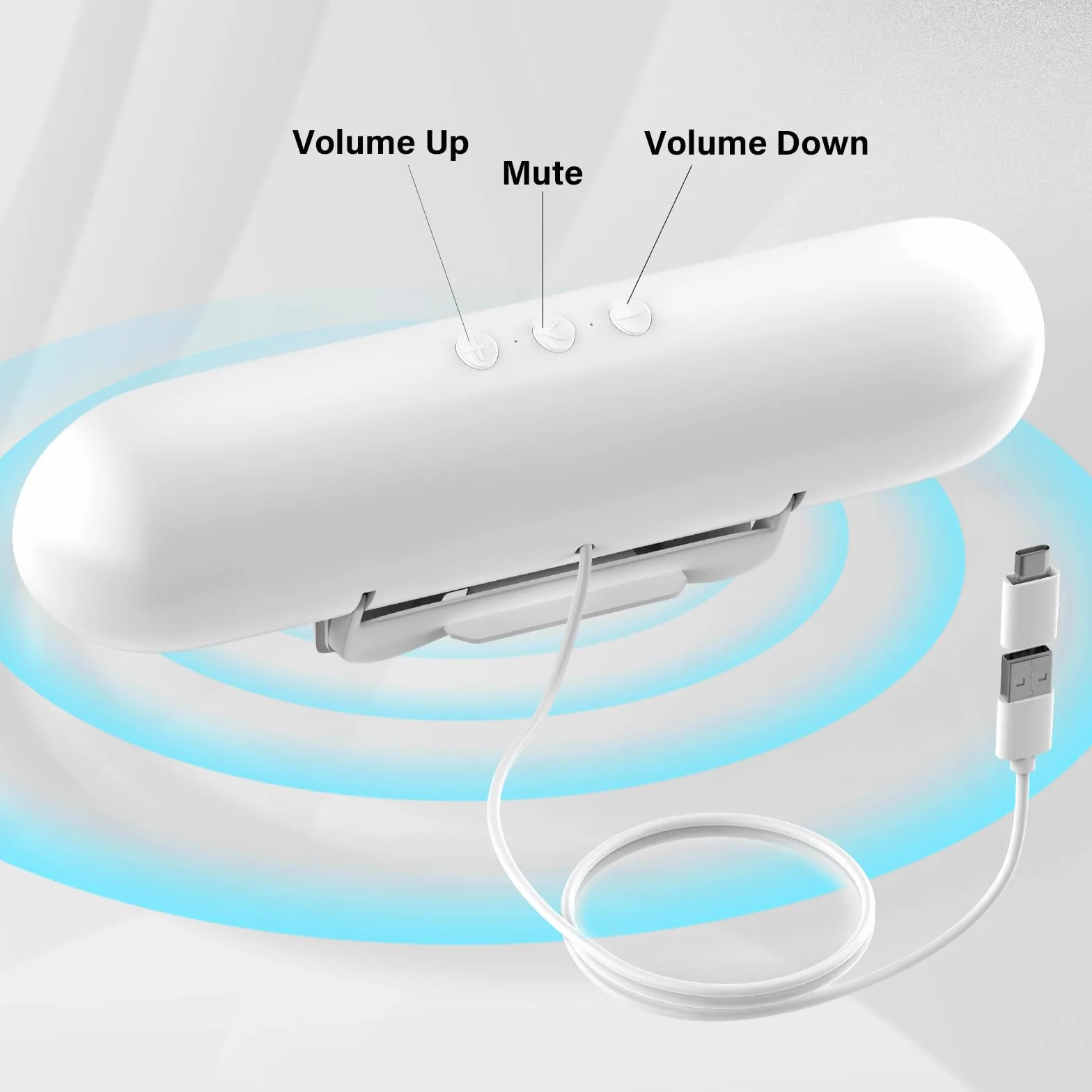 Głośnik do monitora do komputera PC, przenośne głośniki komputerowe USB do komputerów stacjonarnych, laptopów, miniaturowy głośnik, soundbar z klipsem do monitora, funkcja plug and play