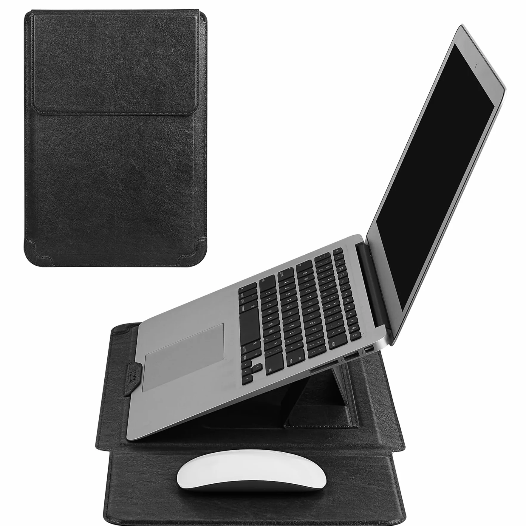 HoYiXi Pokrowiec na laptopa 14" z funkcją stojaka do - kompatybilny z Mac Book Pro 14 2021 / ASUS Vivobook 14 / HP Pavilion X360 / IdeaPad 14 / Acer Huawei Matebook 14" , kompatybilny z 13.3-14" PC