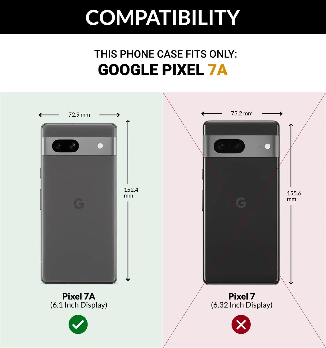 SURAZO Etui na telefon komórkowy z prawdziwej skóry premium do Google Pixel 7A – odporne na uderzenia skórzane etui na telefon komórkowy z przegródką na karty, funkcja stojaka, brelok do kluczy; etui