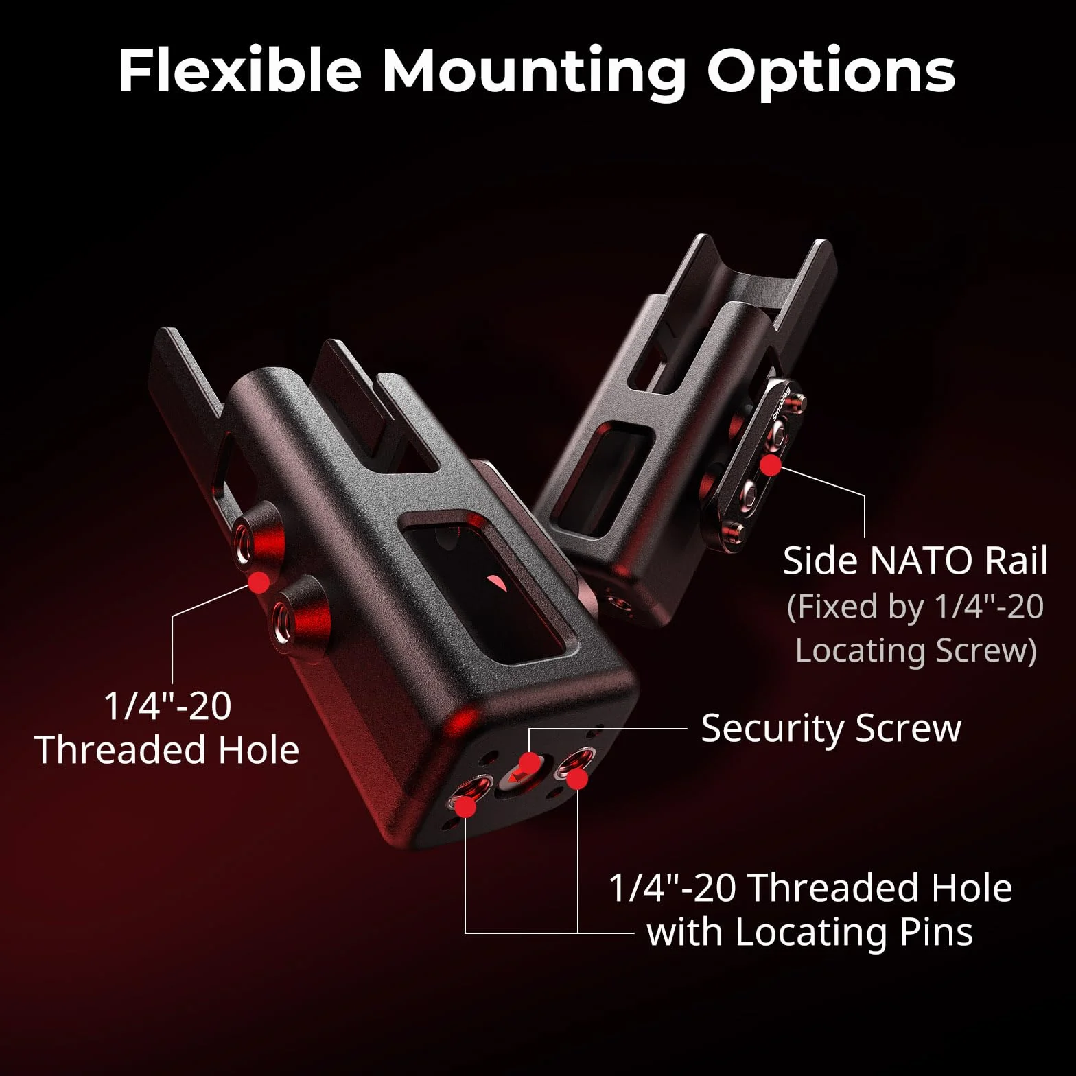 SMALLRIG Expansion Adapter do DJI Osmo Pocket 3, klatka ochronna, gwint 1/4"-20, mocowanie NATO