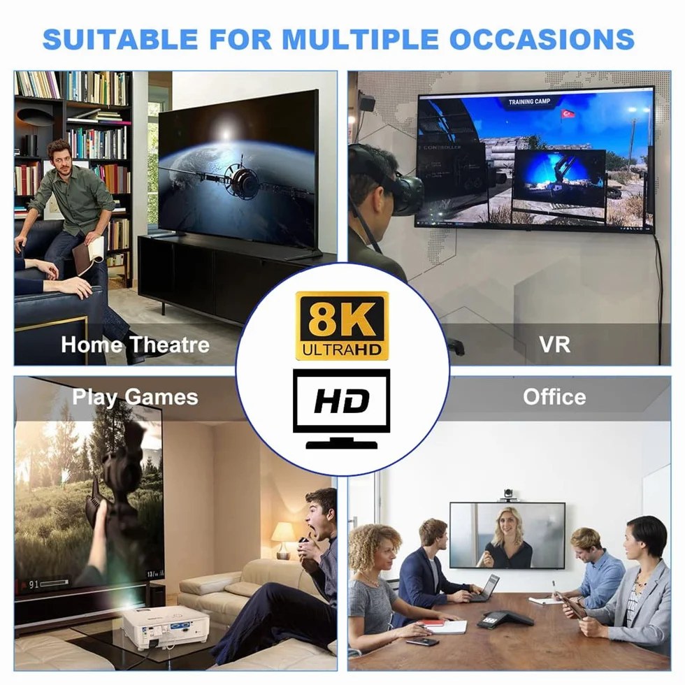 Kątowy mini HDMI męski na HDMI 2.1 żeński przedłużacz UHD złoty konwerter adapter obsługuje 8K 60 Hz HDTV