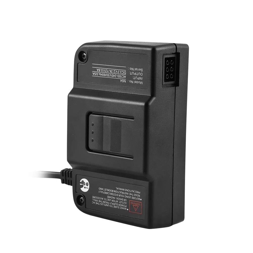 Zasilacz do konsoli Nintendo 64, zasilacz zabezpieczający do konsoli Nintendo 64 Ife do 30000 godzin zasilacz sieciowy na 100-240 V((norma europejska 100-240 V))
