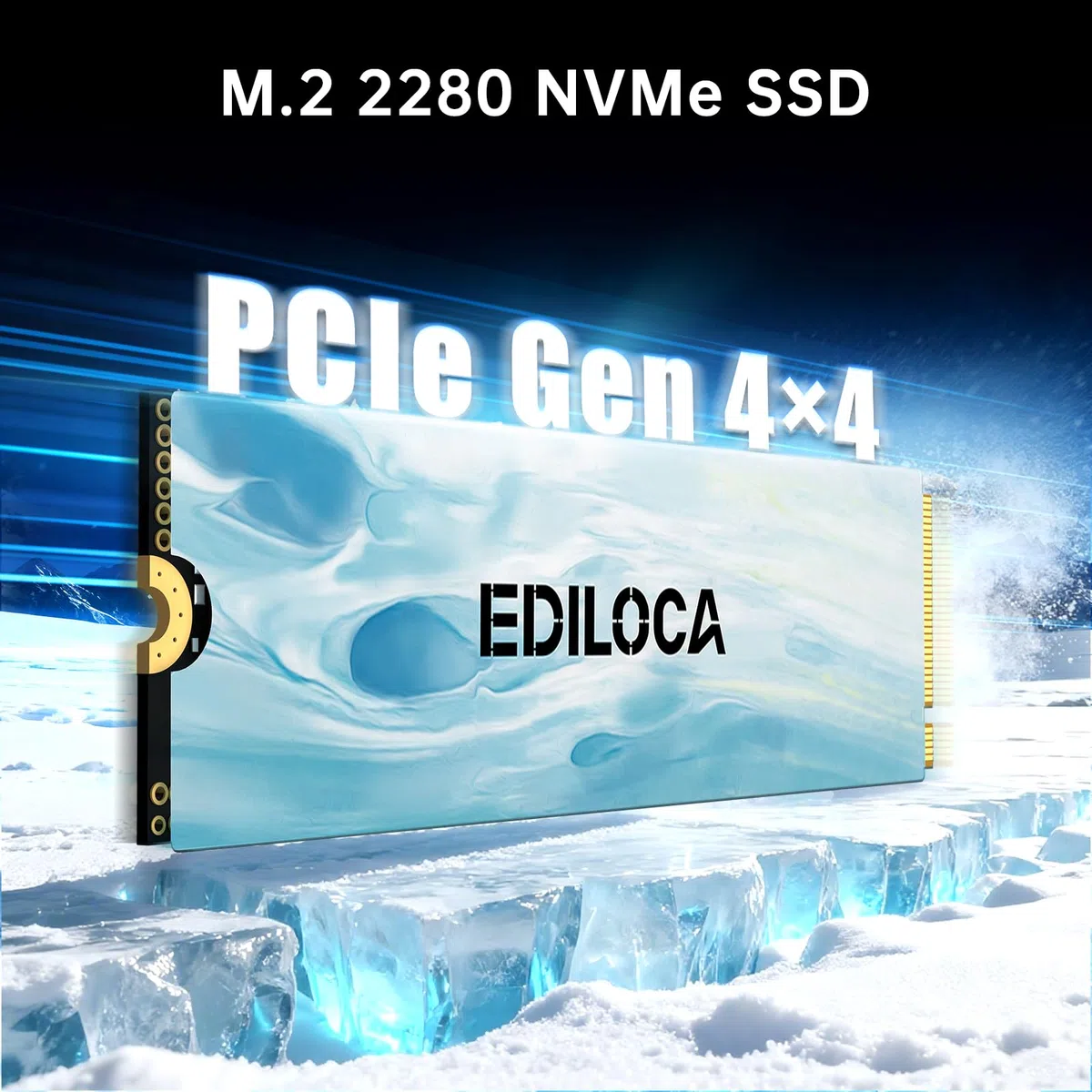 Ediloca EN880E M.2 SSD 500 GB NVMe SSD M2 2280 PCIe Gen 4x4, odczyt do 6300 MB/s, wewnętrzny dysk półprzewodnikowy do laptopa stacjonarnego