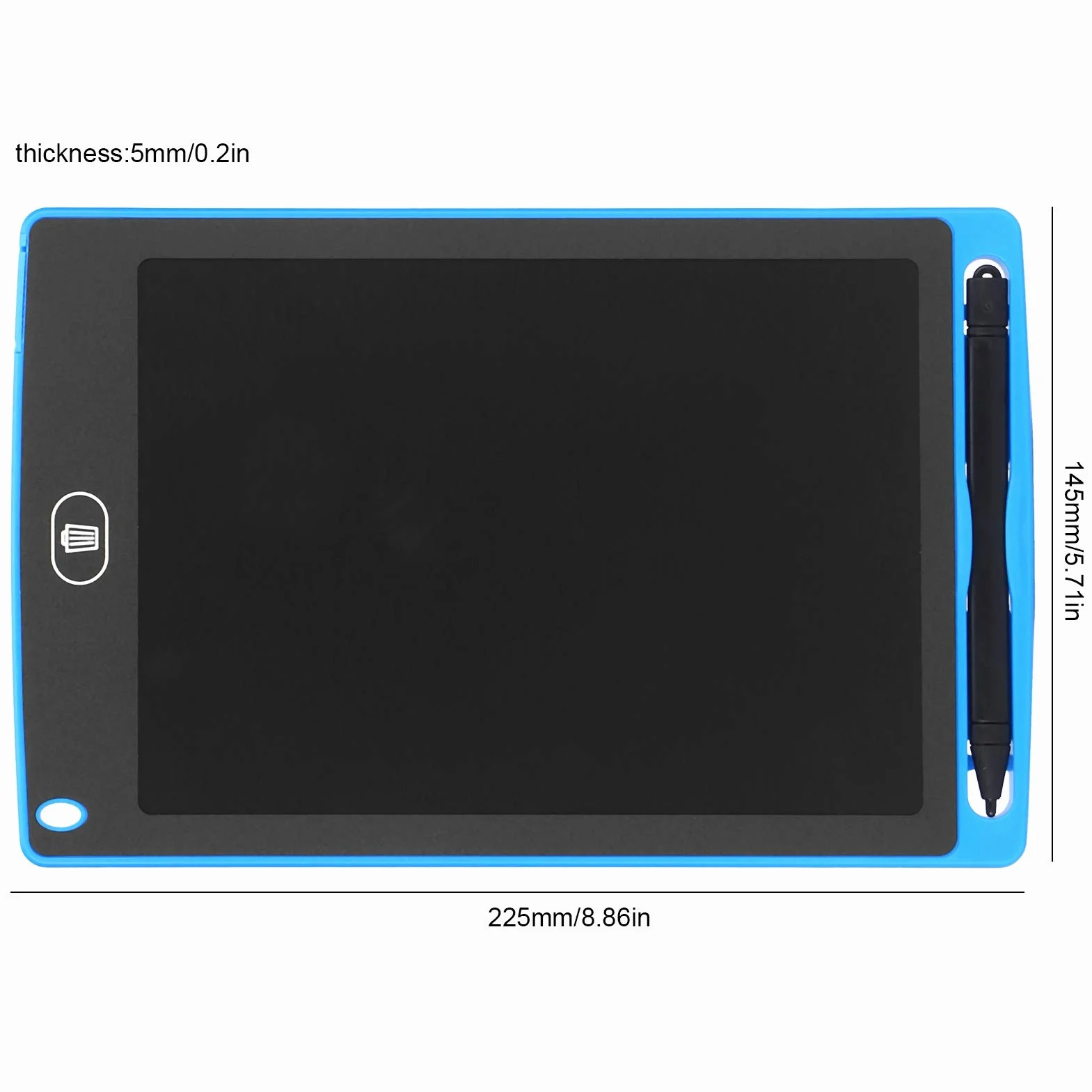 Zerodis Tablet do pisania LCD, elektroniczna tablica do pisania 20 cm z długopisem kolorowy ekran bez promieniowania ochrona oczu dorośli dzieci pismo ręczne narzędzie do przenoszenia informacji (niebieski)
