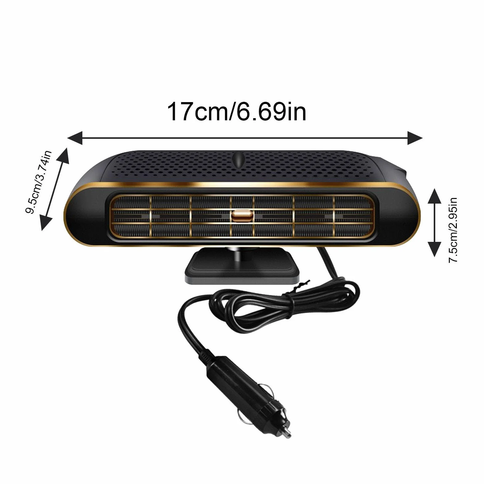 Nagrzewnica Samochodowa 12V,Przeno? Grza?ka 12V/24V Do Samochodu - Elektryczny Wentylator ?adowany do Kabin Samochodów SUV Ci? ?arówek Deski Rozdzielczej Podró?y Zim? Campingu