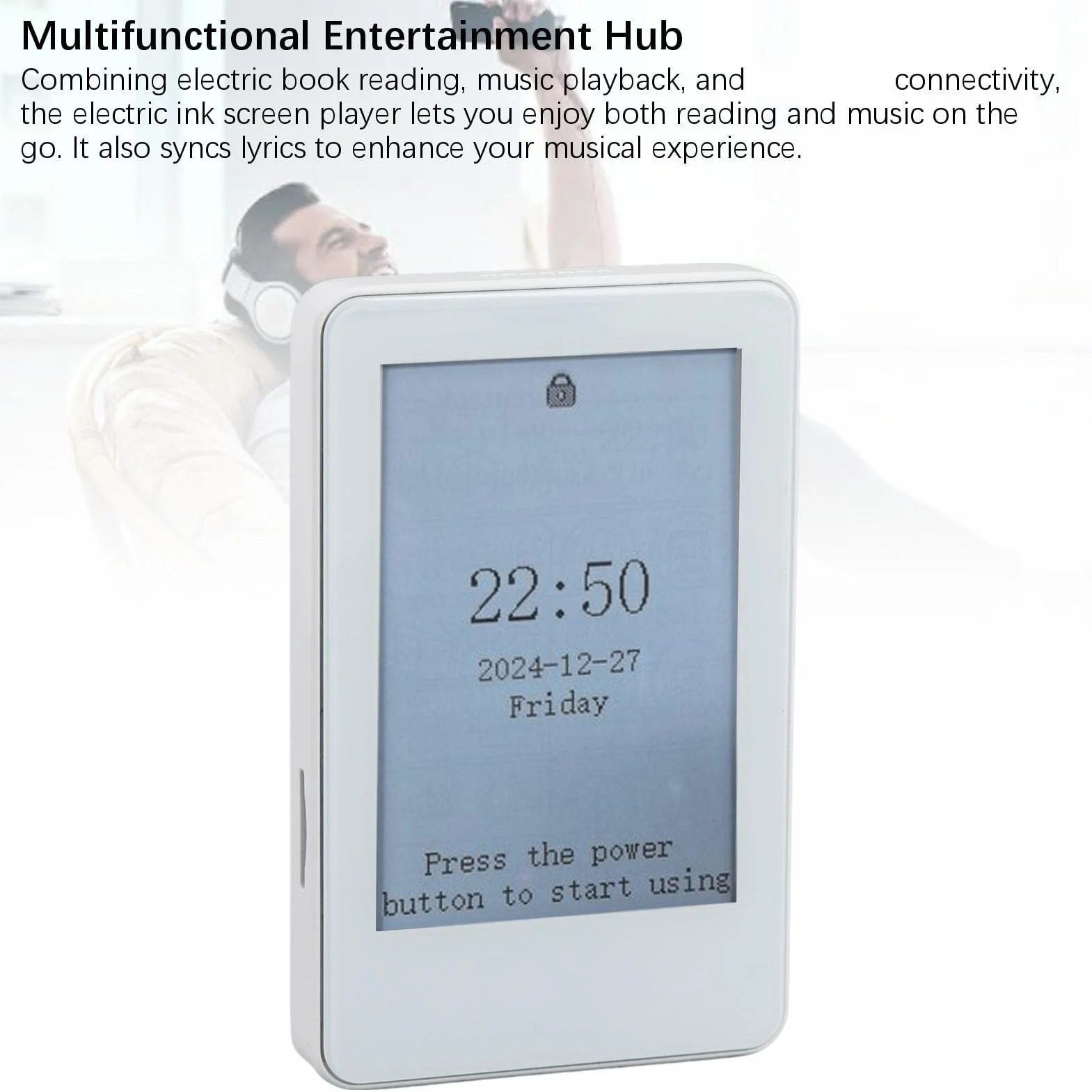 & Ebook Reader, Portable Ereader z 2,7 -calowym Ekranem Atramentowym, Glarefree & Eye Friendly Cyfrowy Tablet Epaper