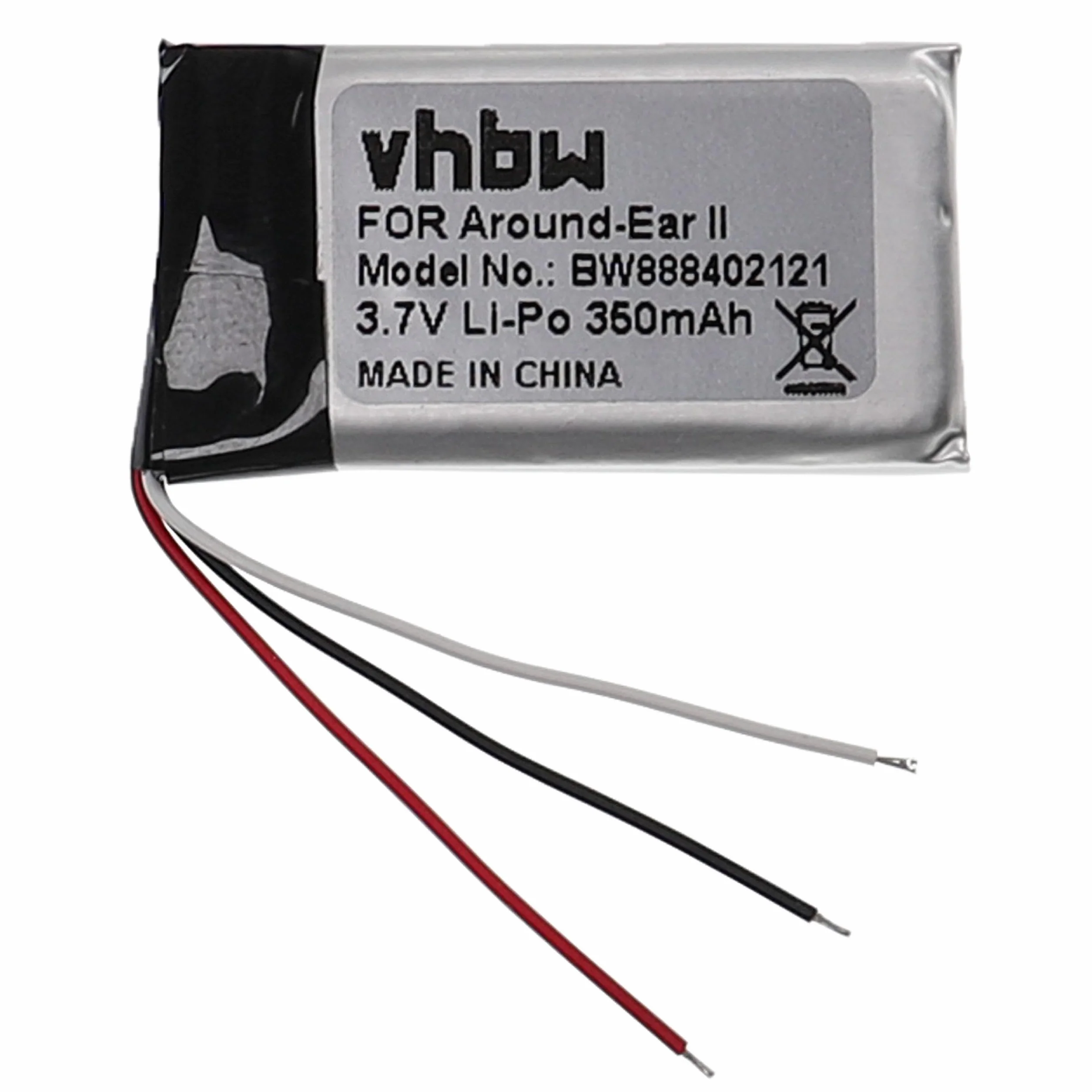 vhbw Akumulator kompatybilny z bezprzewodowymi słuchawkami Bose SoundLink Around-Ear II (350 mAh, 3,7 V, litowo-polimerowy)