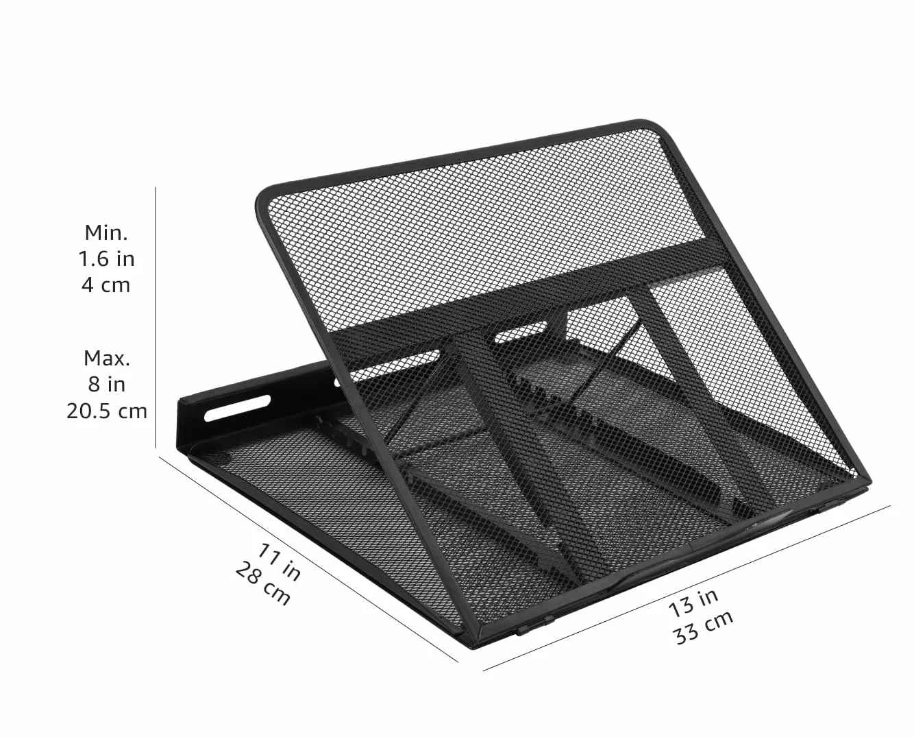 Amazon Basics Podstawka pod laptopa wentylowana regulowana ergonomiczna 17,3 cala 43,9 cm czarna