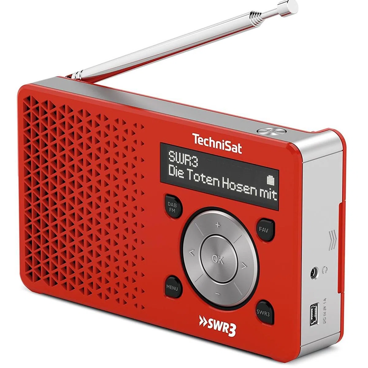 Technisat Digitradio 1 Swr3-Edition 0023/4997 Radio Przenośne Dab, Czerwony, 1 W RMS