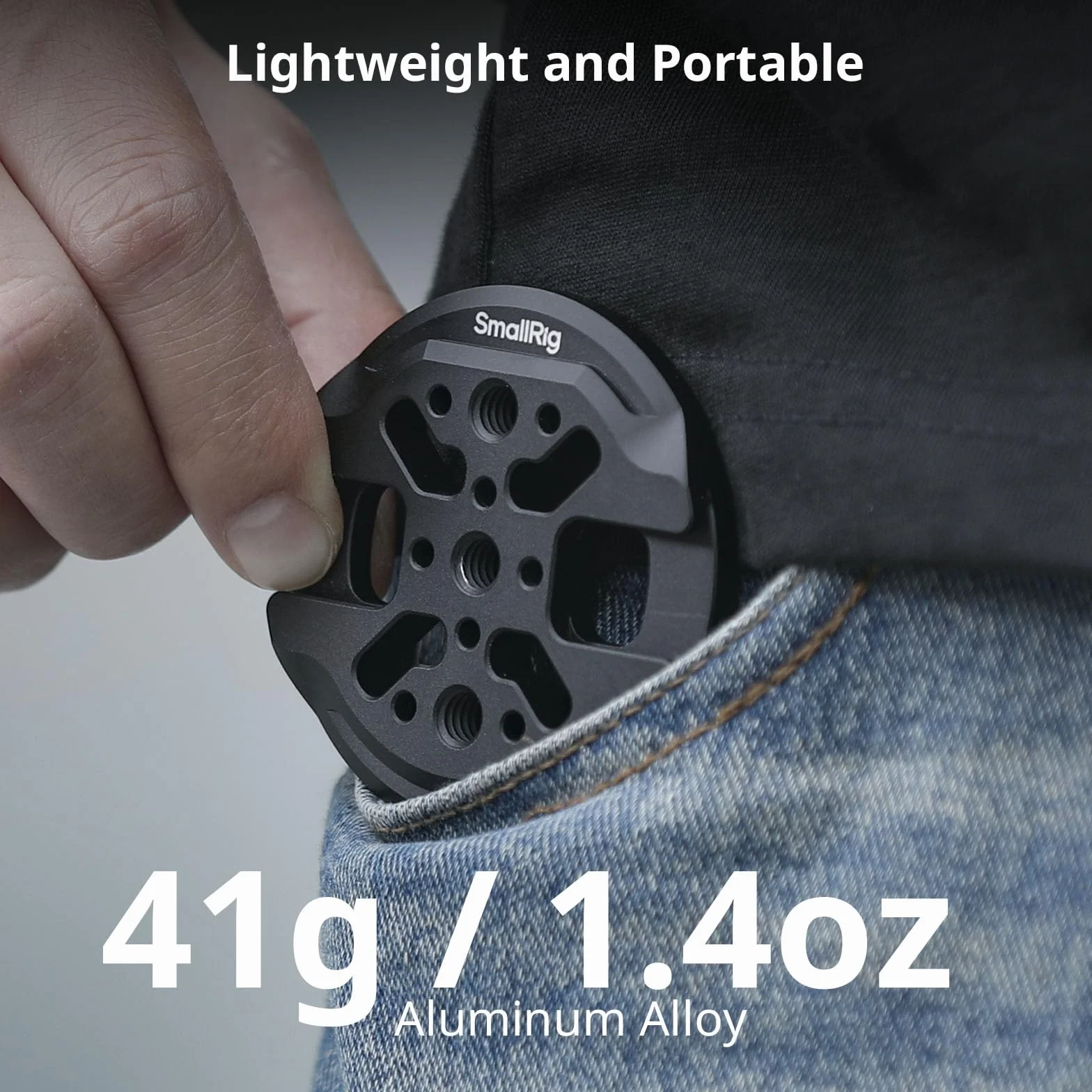 SmallRig Magnetic Phone Mount Plate do iPhone'a, Mocowanie na Zimną Stopkę, Otwór Gwintowany 1/4"-20, do DJI Mic 2, Kije do Selfie z Głowicą Kulową