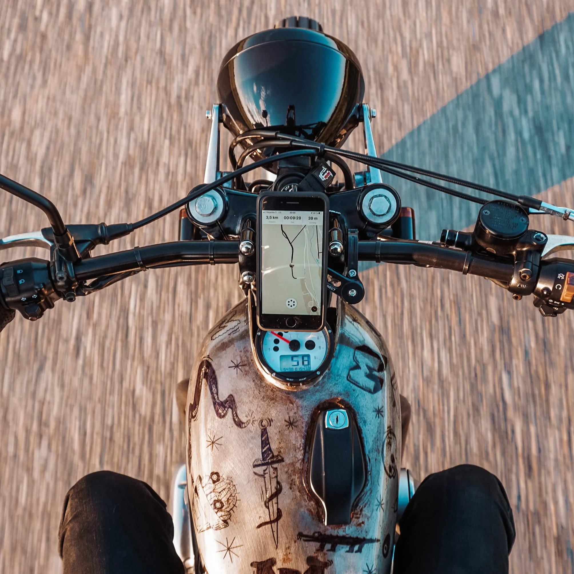 SP CONNECT Uchwyt na telefon komórkowy motocyklowy, wodoszczelny uchwyt na telefon komórkowy do motocykla, motoroweru, skutera, akcesoria do wszystkich smartfonów, takich jak iPhone Samsung, uchwyt na gadżet do nawigacji i telefonu