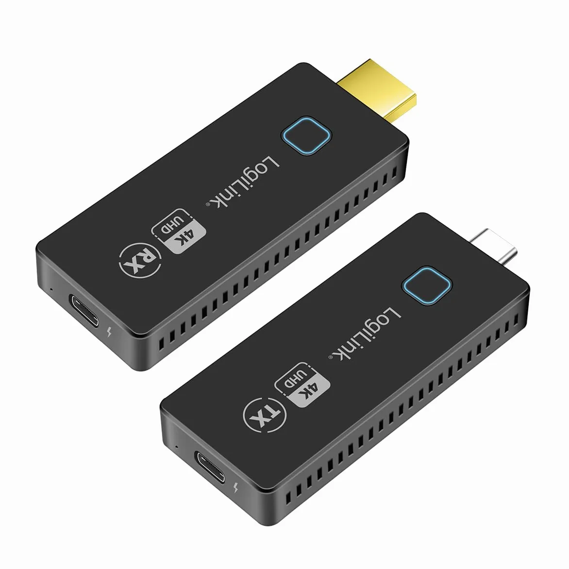 LogiLink HDW0104 - zestaw do transmisji HDMI, USB-C na HDMI, kompaktowy, bezprzewodowy, 30 m, 1zu1, 4K 60 Hz dane/wideo łatwe wyświetlanie/udostępnianie danych na telewizorze za pomocą WLAN HDMI