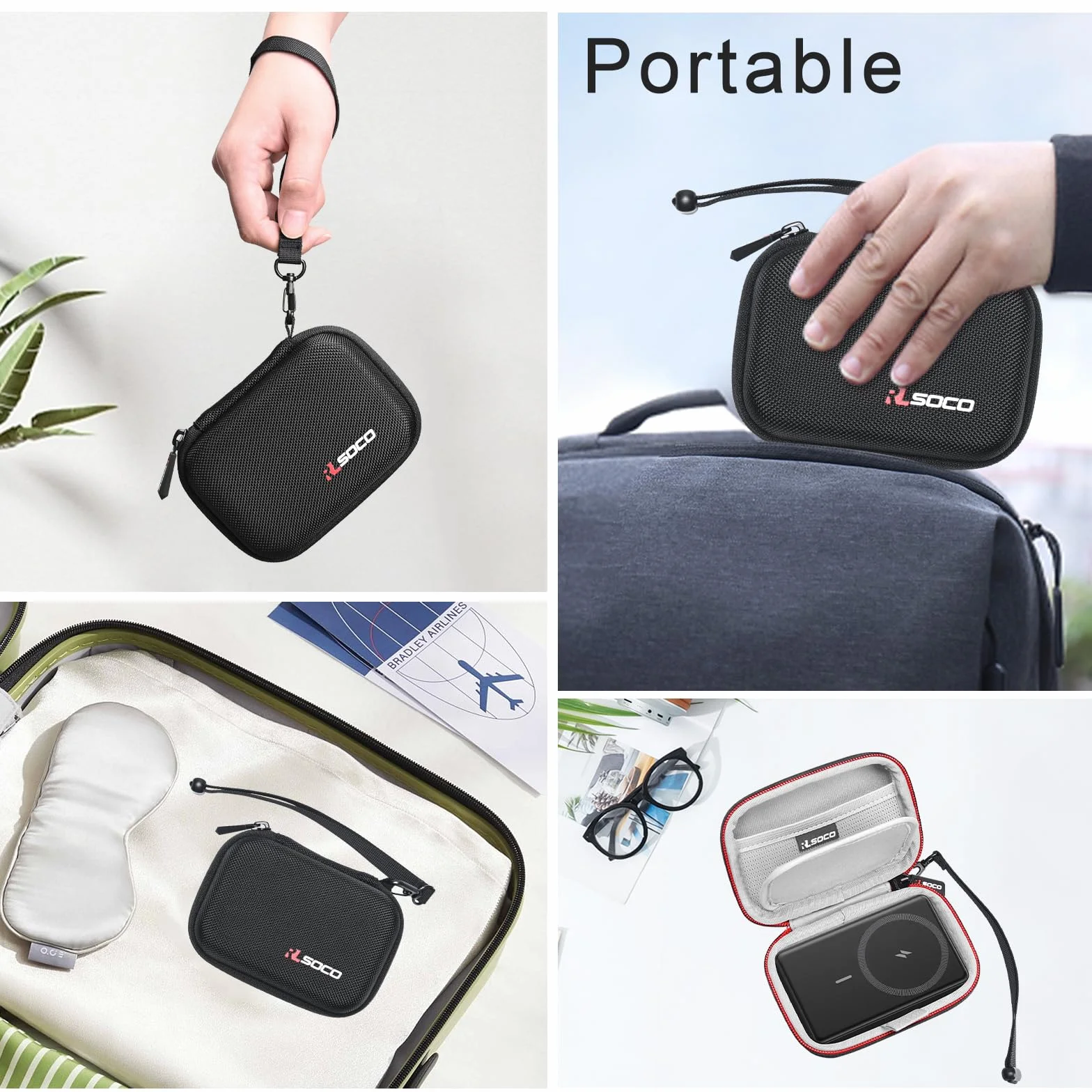 RLSOCO Futerał do Anker MagGo Power Bank, ultracienki akumulator magnetyczny 10 000 mAh/MagGo Power Bank Qi2 z certyfikatem 15 W MagSafe 10 000 mAh akumulator