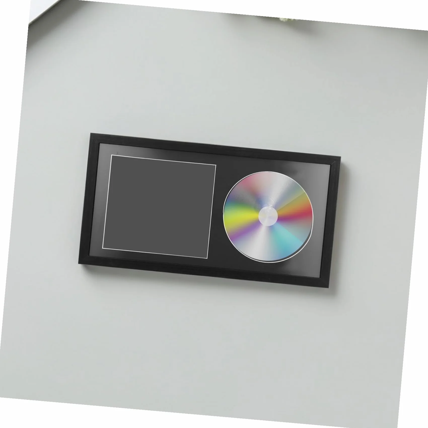 Vinyl Record Display Frame z Solidnego Drewna Stojak i Uchwyt Płyty CD Ramka