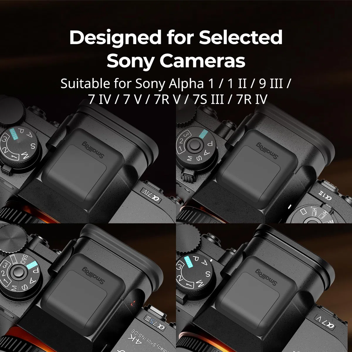 SMALLRIG Osłony na gniazdo lampy błyskowej, 2-pak, w całości czarne, osłony na gniazdo lampy błyskowej dla Sony Alpha 1 / 1 II / 9 III / 7 IV / 7 V / 7R V / 7S III / 7R IV, szczelne na kurz, szczelne