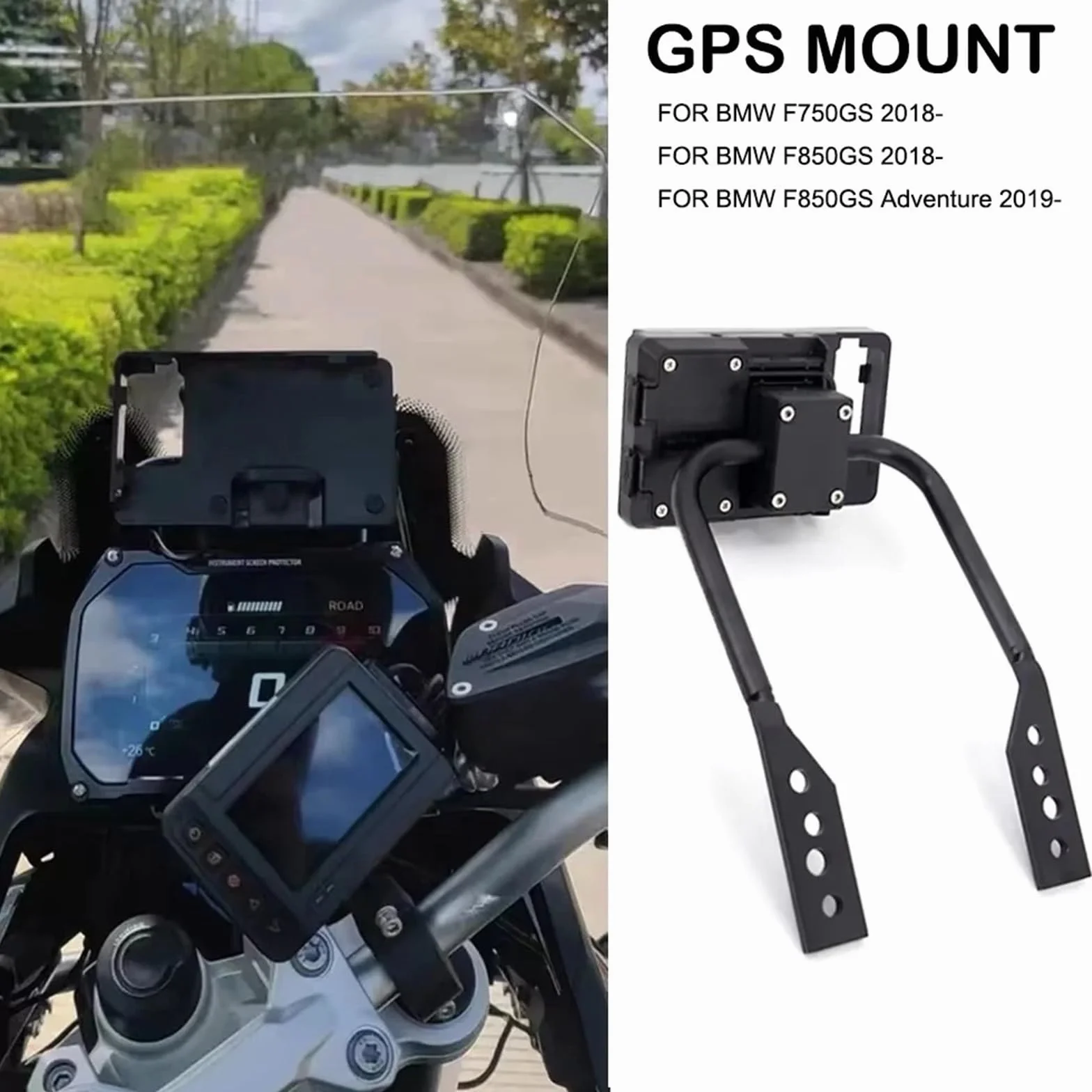 Pasuje do BMW F750GS F850GS ADV Akcesoria do telefonu komórkowego Uchwyt do nawigacji GPS Płyta montażowa(Set)