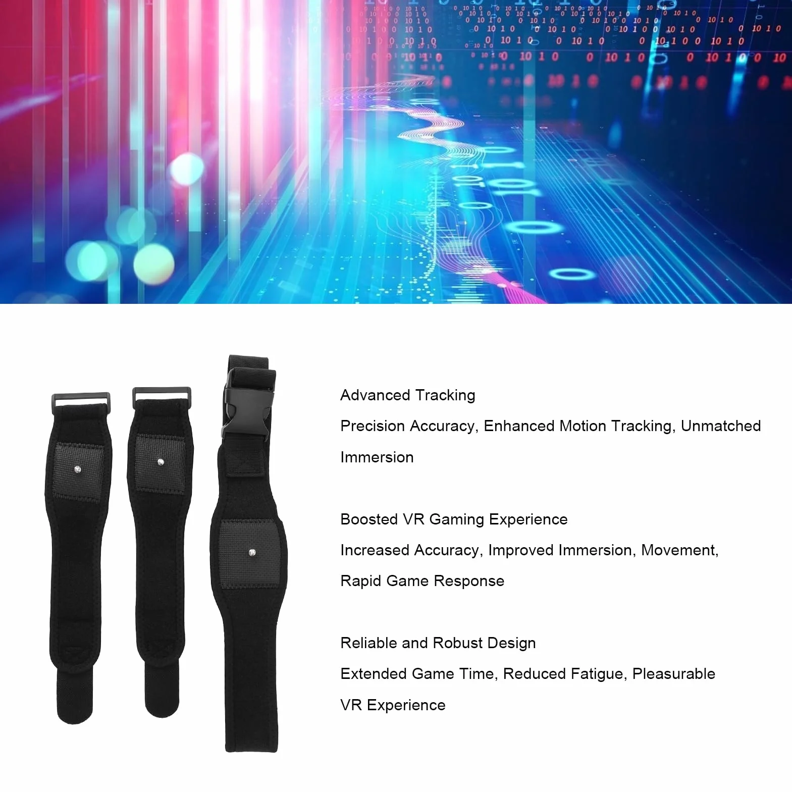 Pasek śledzący pasek Tracker VR dla Vive Tracker, regulowane paski na nadgarstki do śledzenia ruchu, kompatybilne z słuchawkami VR do wciągania gier