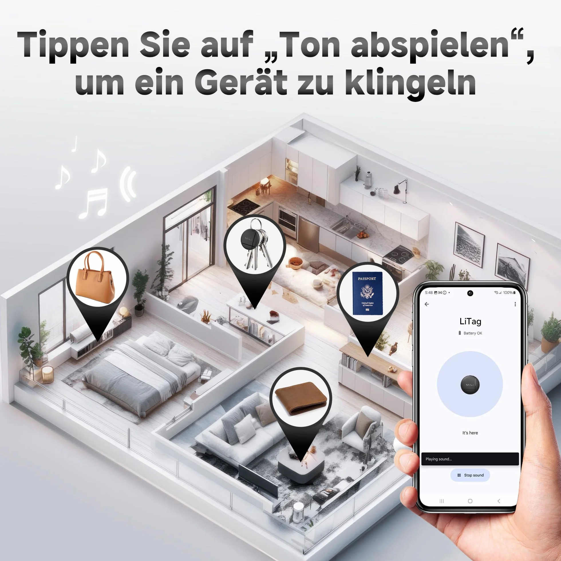 MiLi LiTag Smart Tracker Bluetooth 4 Pack lokalizator kluczy Android Google Centrum lokalizacji