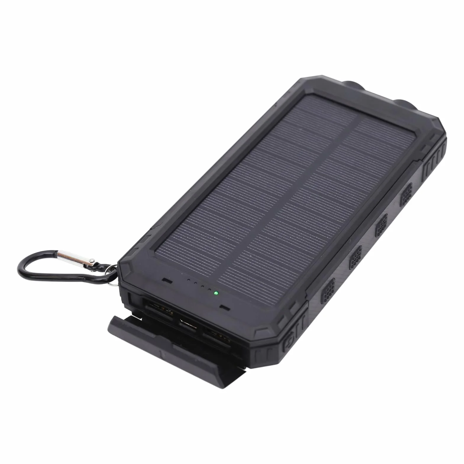 Solar Charger, Wireless Charger Bank, 20000mAh Fast Charging Device with Flashlight, Waterproof Dustproof Shockproof Design for Camping Hiking Outdoor Use, 6.22x3.07x0.98 Inches