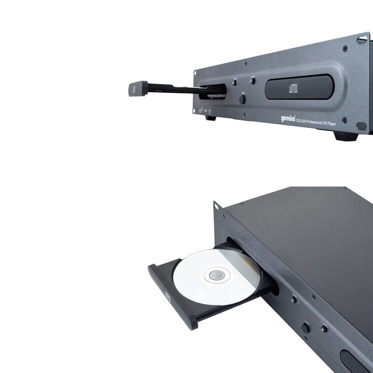Gemini CDX Series CDX-2250i profesjonalny sprzęt audio DJ multimedialny odtwarzacz CD z odtwarzaczem audio CD, CD-R i MP3 kompatybilny z wejściem USB, wielokolorowe