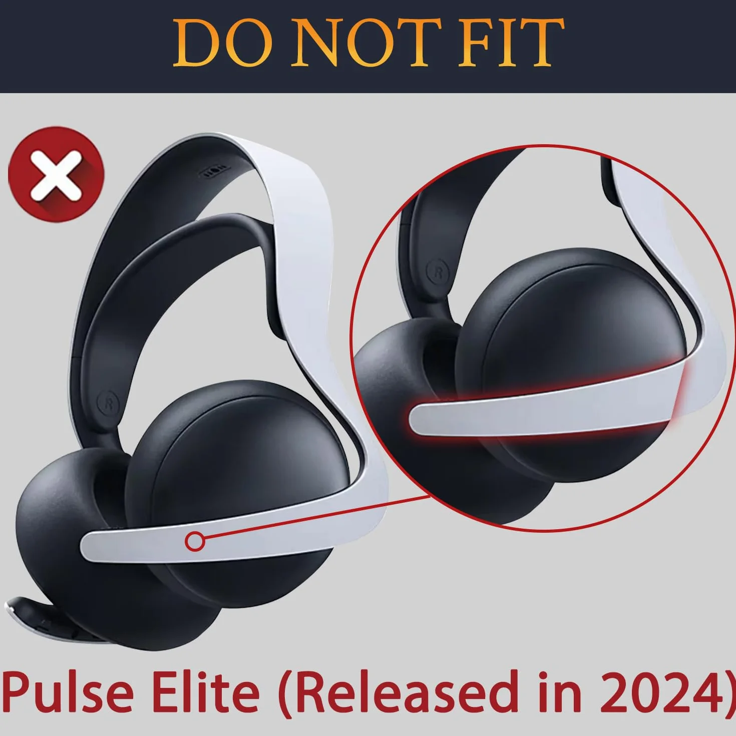 Soulwit Wymienne Poduszki Nausznik Do Sony Playstation 5 Pulse PS5 3D Bezprzewodowy Zestaw Słuchawkowy