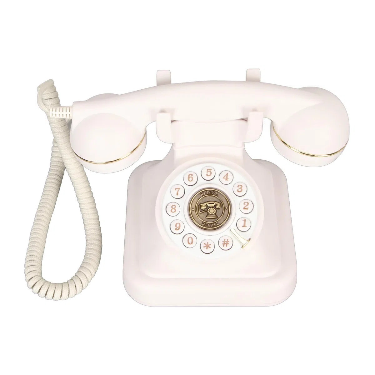 Keenso Retro Vintage Dekoracyjny Telefon Stacjonarny Ogromny Duży Guziki Telefon dla Osób Starszych w Hotelowym Biurze Gospodarstwa Domowego, materiał ABS