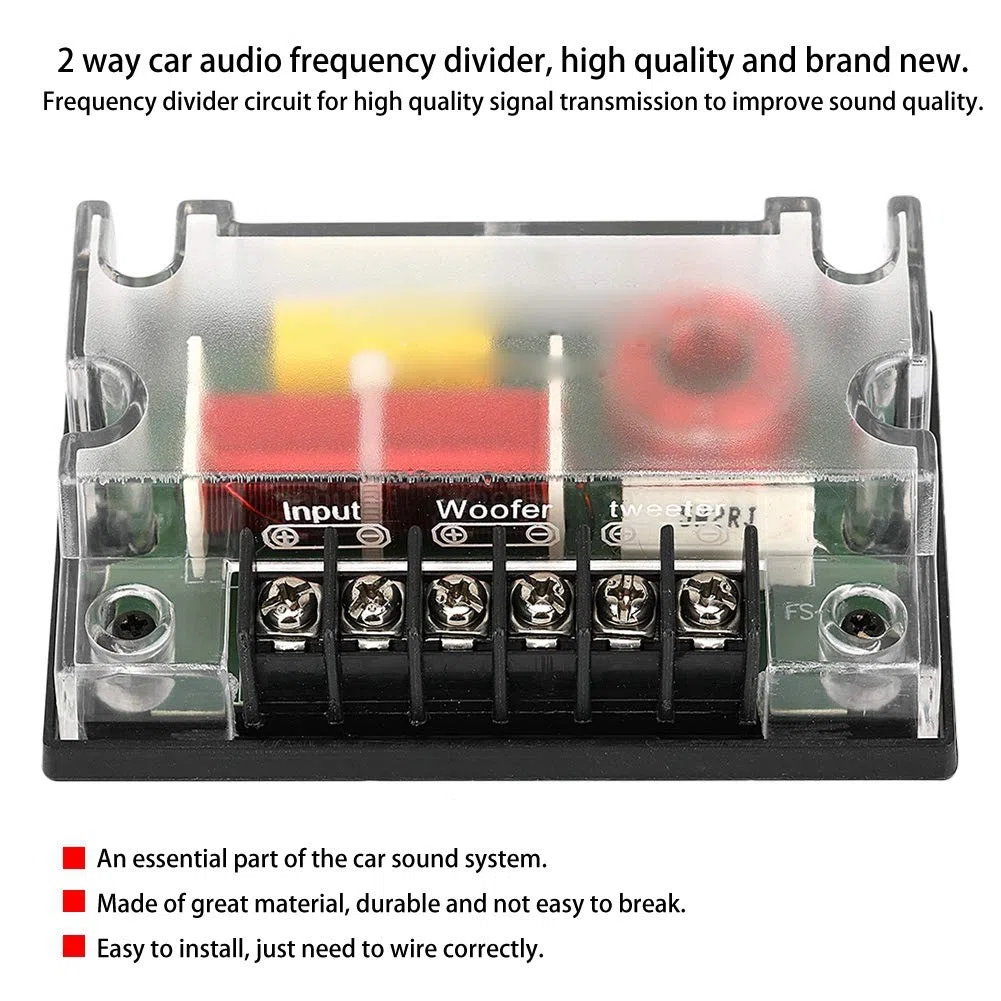 Car Tweeters 2 szt. 12 V 2-drożny samochodowy crossover audio głośnik wysokotonowy wyjście głośnika niskotonowego uniwersalny akcesoria