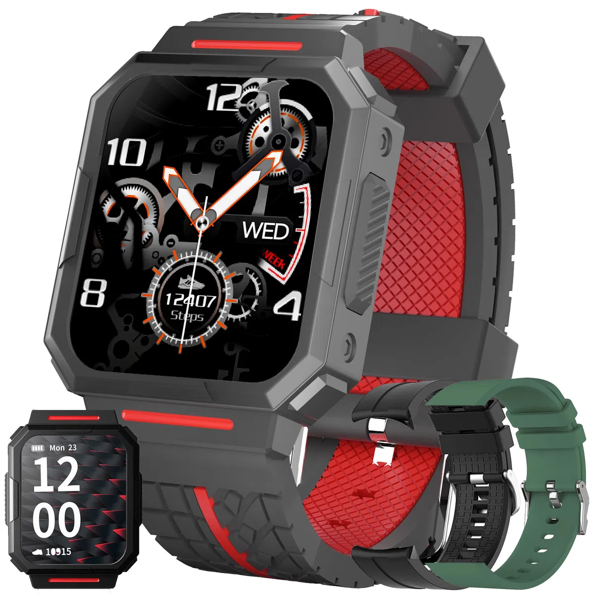 Smartwatch dla mężczyzn, 1,69 cala Wodoodporny IP68 Bransoletka Aktywność 22 Tryby Sportowe z Pulsometrem Monitora Uśpienia Monitora aktywności Stoper Kalorie Krokomierz dla Androida iOS