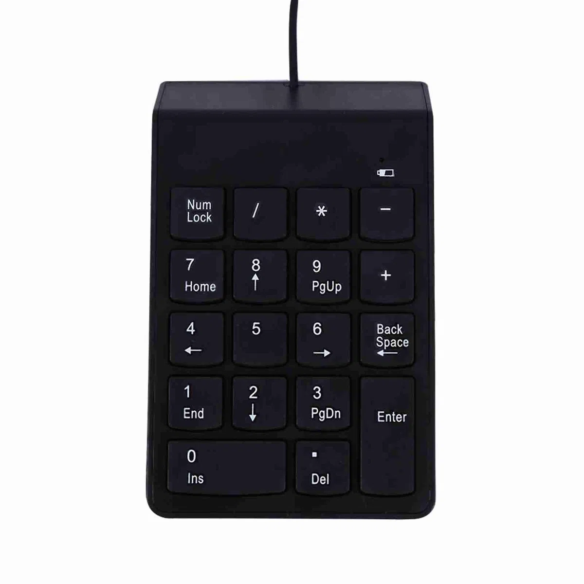 Generic Klawiatura Numeryczna Mini USB 18 Klawiszy Odporny na Zalanie do Laptopa Komputer Stacjonarny Pro Materiał ABS Czarny 1 szt.