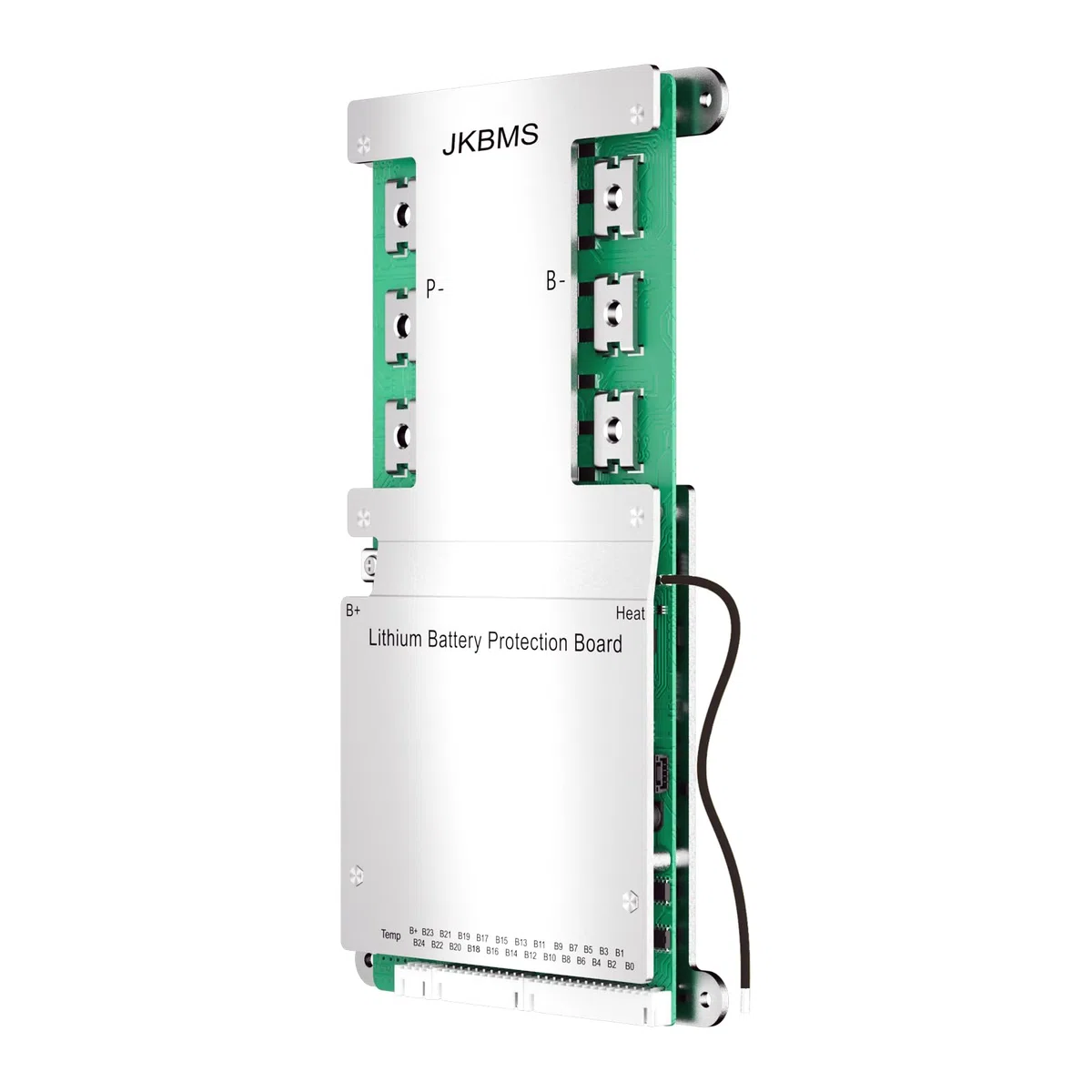 JKBMS Smart BMS z Heat CAN RS485 8S-24S 24 V-72 V 300 A 2 A aktywna równowaga BMS z Bluetooth płytka ochronna akumulatora litowo-jonowego, LiFePO4 i LTO (JK-B2A24S30P-HC)