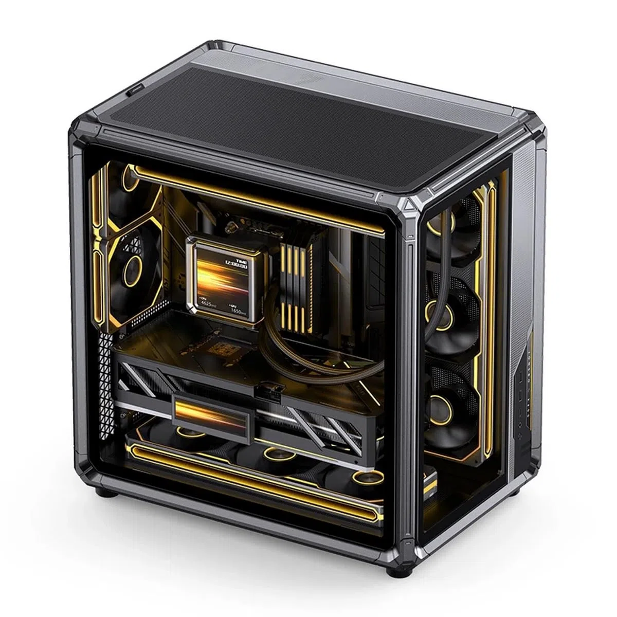 Jonsbo X400 obudowa PC Midi-Tower ATX ze szkłem hartowanym, obsługa Back-Connect, miejsce na 13 wentylatorów i chłodnice 360 mm – szara