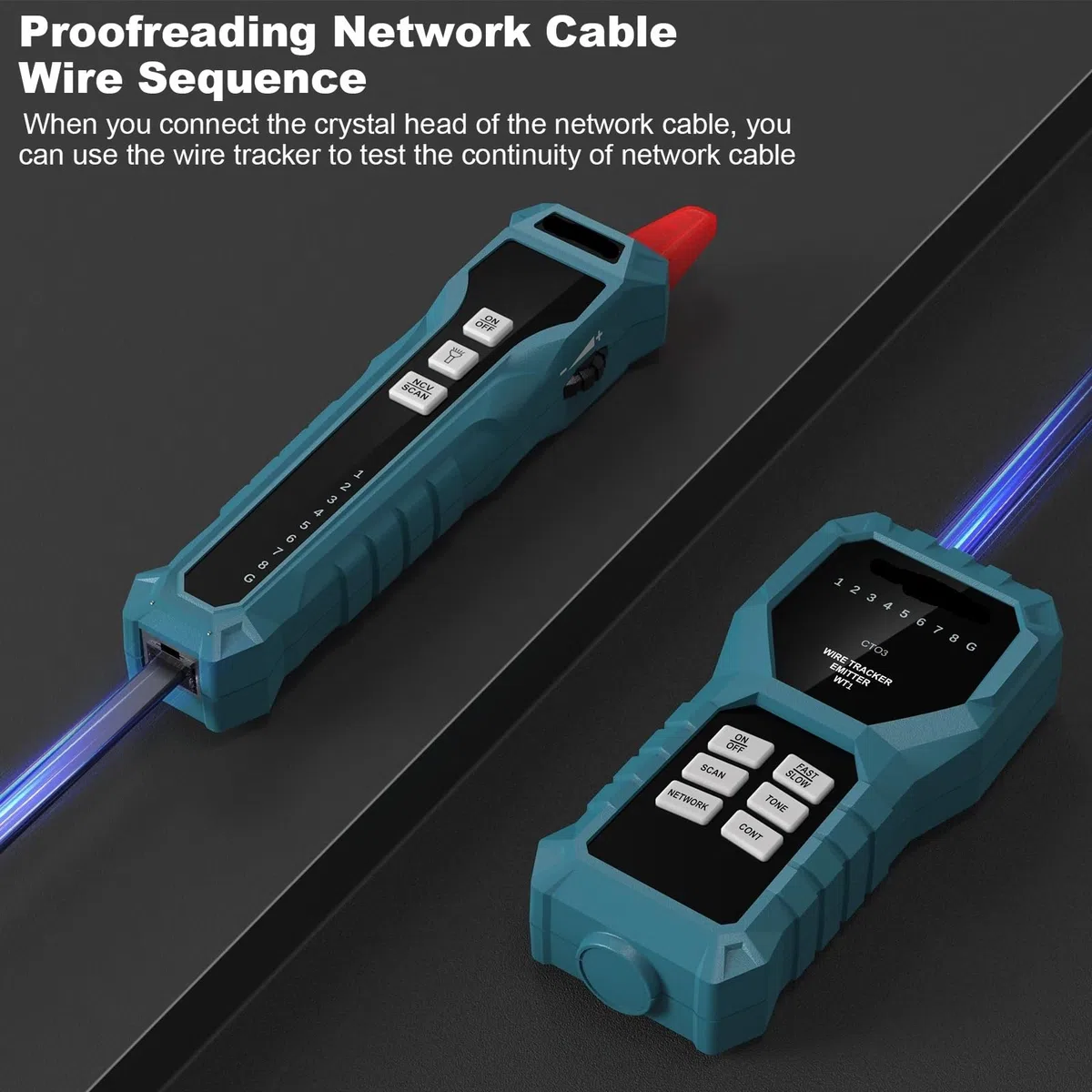 Tester Kabli Sieciowych, Wielofunkcyjny lokalizator linii RJ11/RJ45, urządzenie do testowania antyzakłóceniowego, przewodów, tester łączenia kabli sieciowych Ethernet