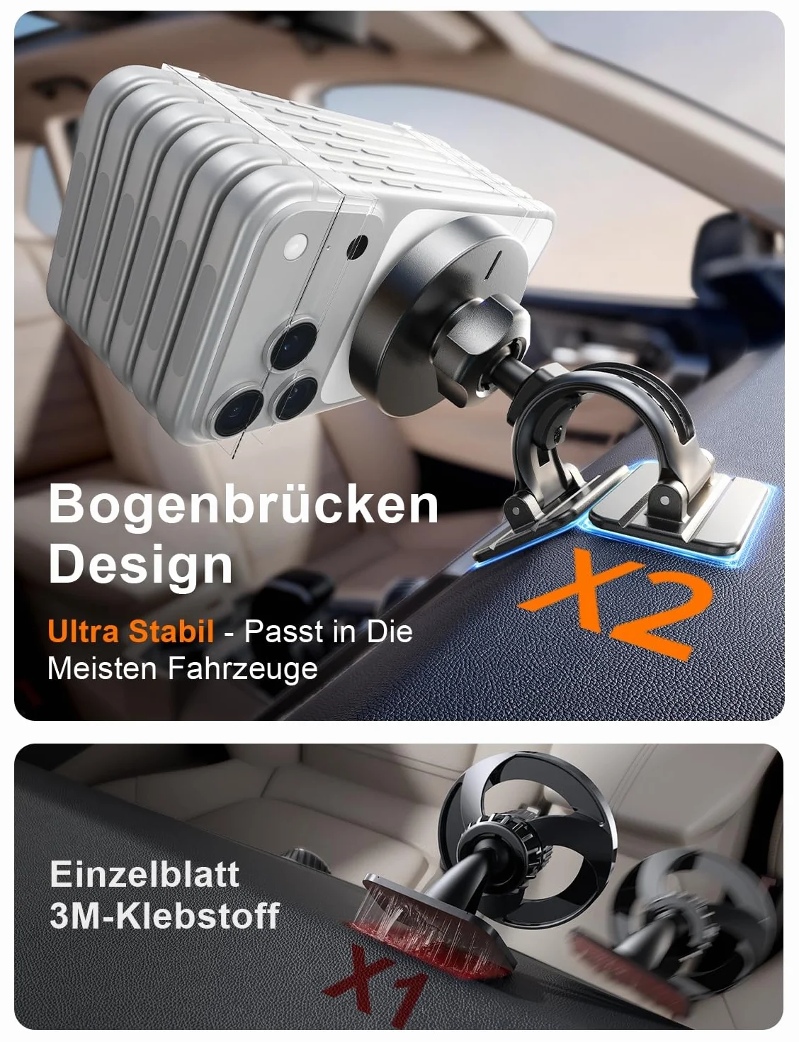 LISEN Magsafe uchwyt samochodowy na telefon komórkowy 15 W, funkcja szybkiego ładowania indukcyjnego, kompatybilny z MagSafe Fast Wireless Charger Auto, do iPhone 16 15 14 Pro Max, iPad, Samsung