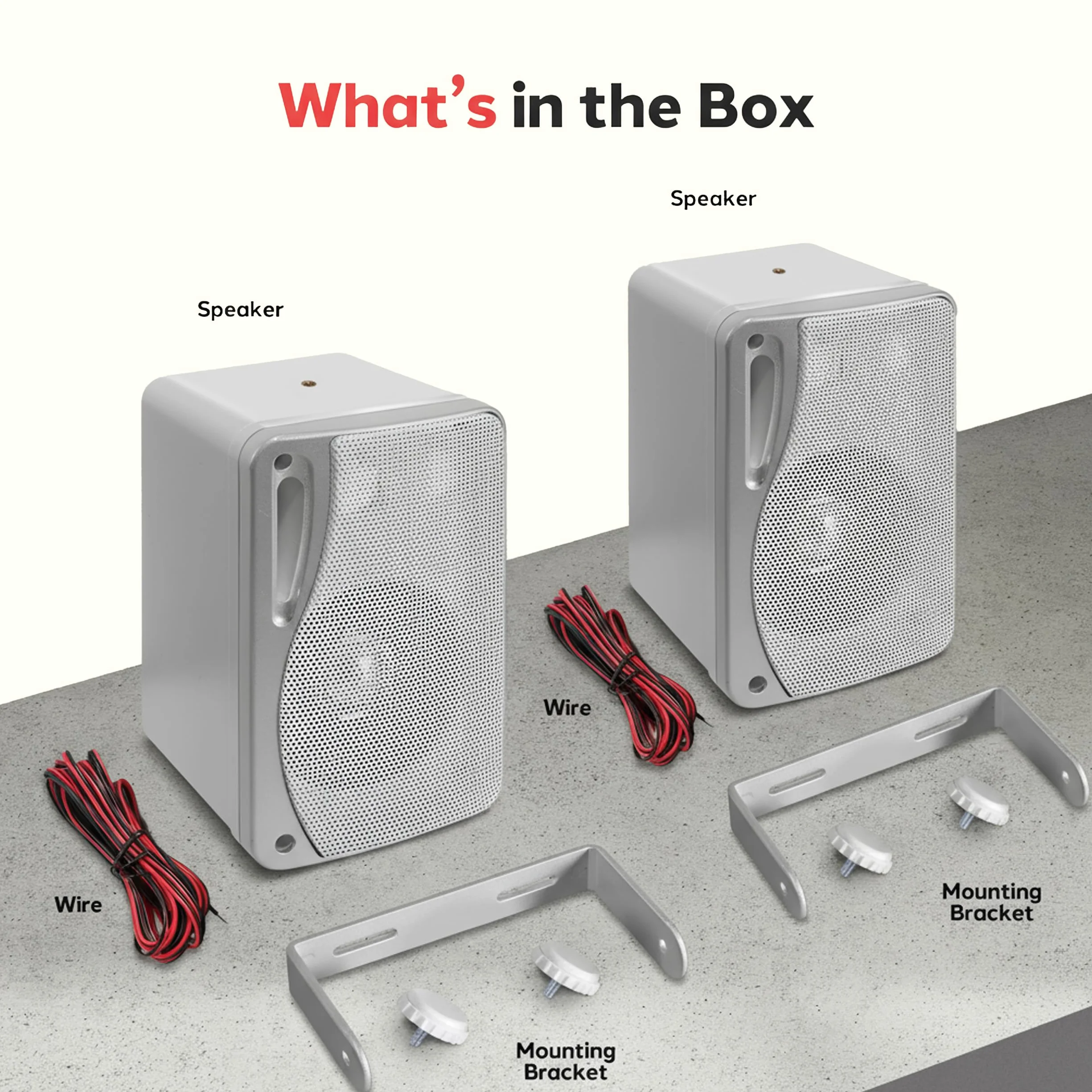 3-Way Waterproof Marine Box Speakers - 3.5" 200 Watt Dual Indoor Outdoor Speaker System - Weatherproof/Waterproof Outdoor Speaker - Home, Boat, Pool, Patio Indoor Outdoor Use - Pyle PLMR24S (Silver)