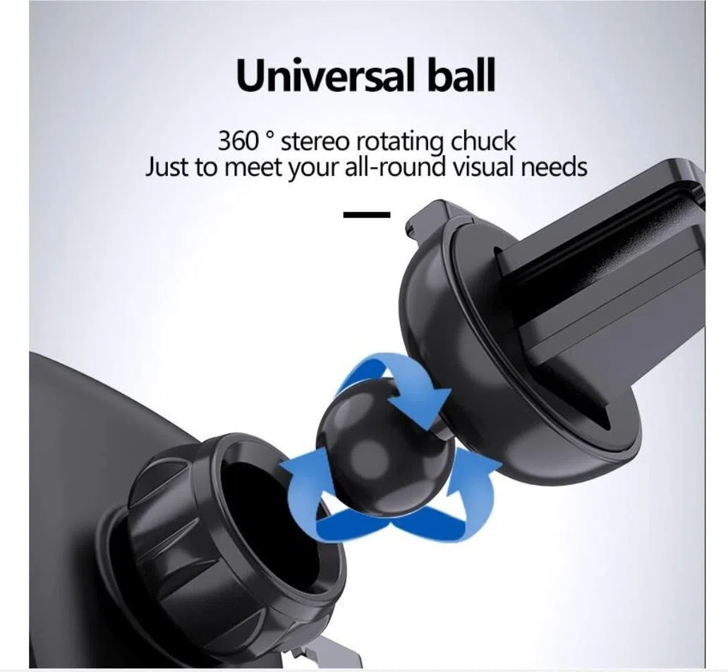 Samochodowy Uchwyt na Telefon Uchwyt samochodowy do telefonu Air Vent Clip Mount Mobile Stand Smartphone GPS Support Uchwyt na Telefon do Samochodu (Blue : Black)