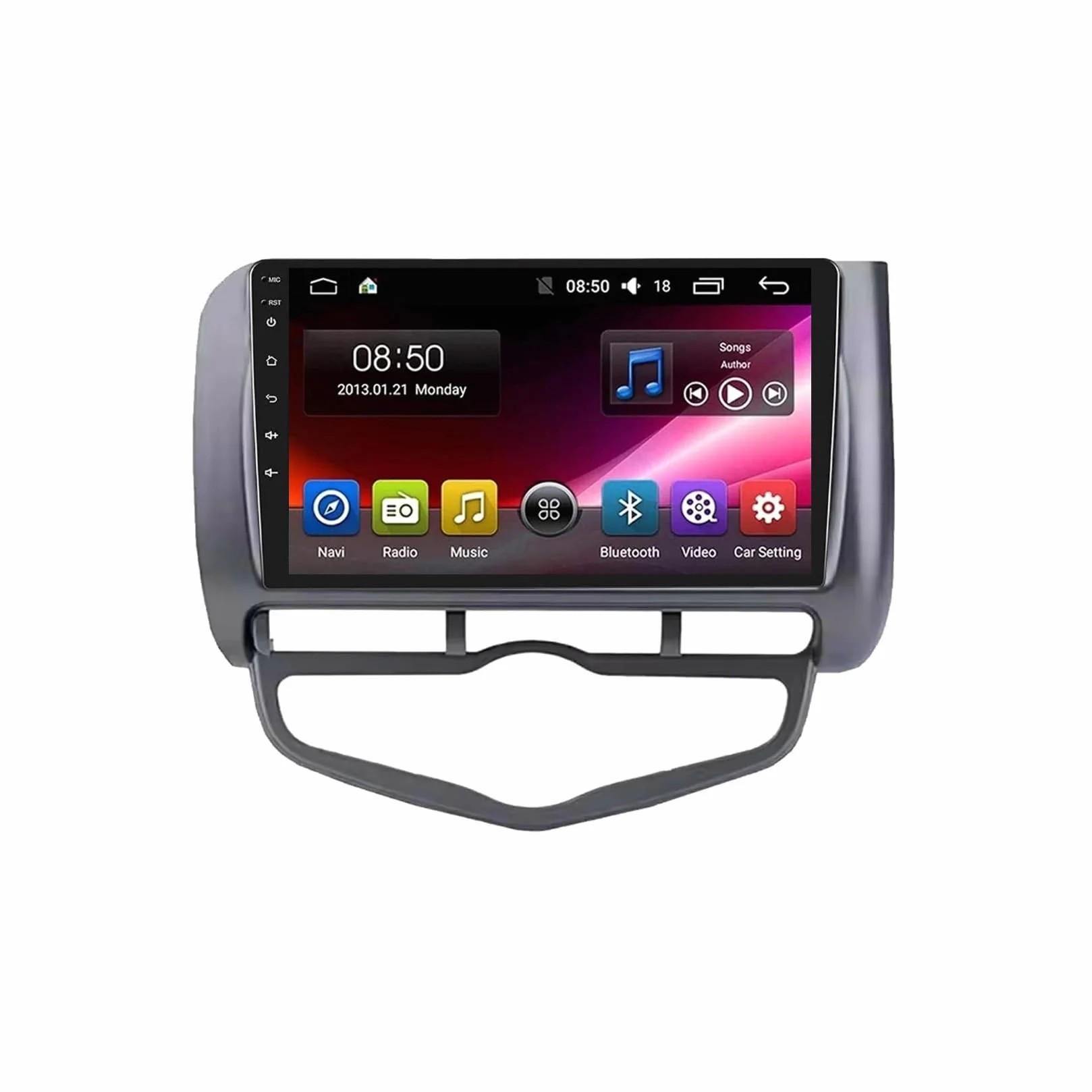 Radio Samochodowe dla Honda Jazz 2002-2007 Przenośny OdtwarzaczDotykowym Hd, Bluetooth, Wi-Fi, Radiem, Wideo I Muzyką; Mirror Link, 4 Rdzeń 4G+64G