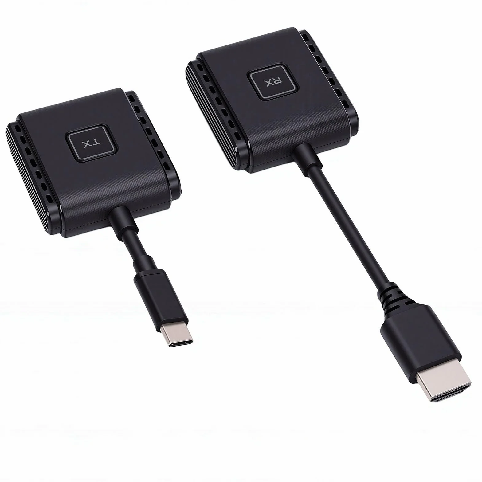 XUMIUZIY Bezprzewodowy Nadajnik i Odbiornik USB C 1080P HDMI, 165 Stóp/50 M | Dwuzakresowy bezprzewodowy adapter wyświetlacza 2,4/5G, podwójne tryby lustrzane i rozszerzające, umożliwiające