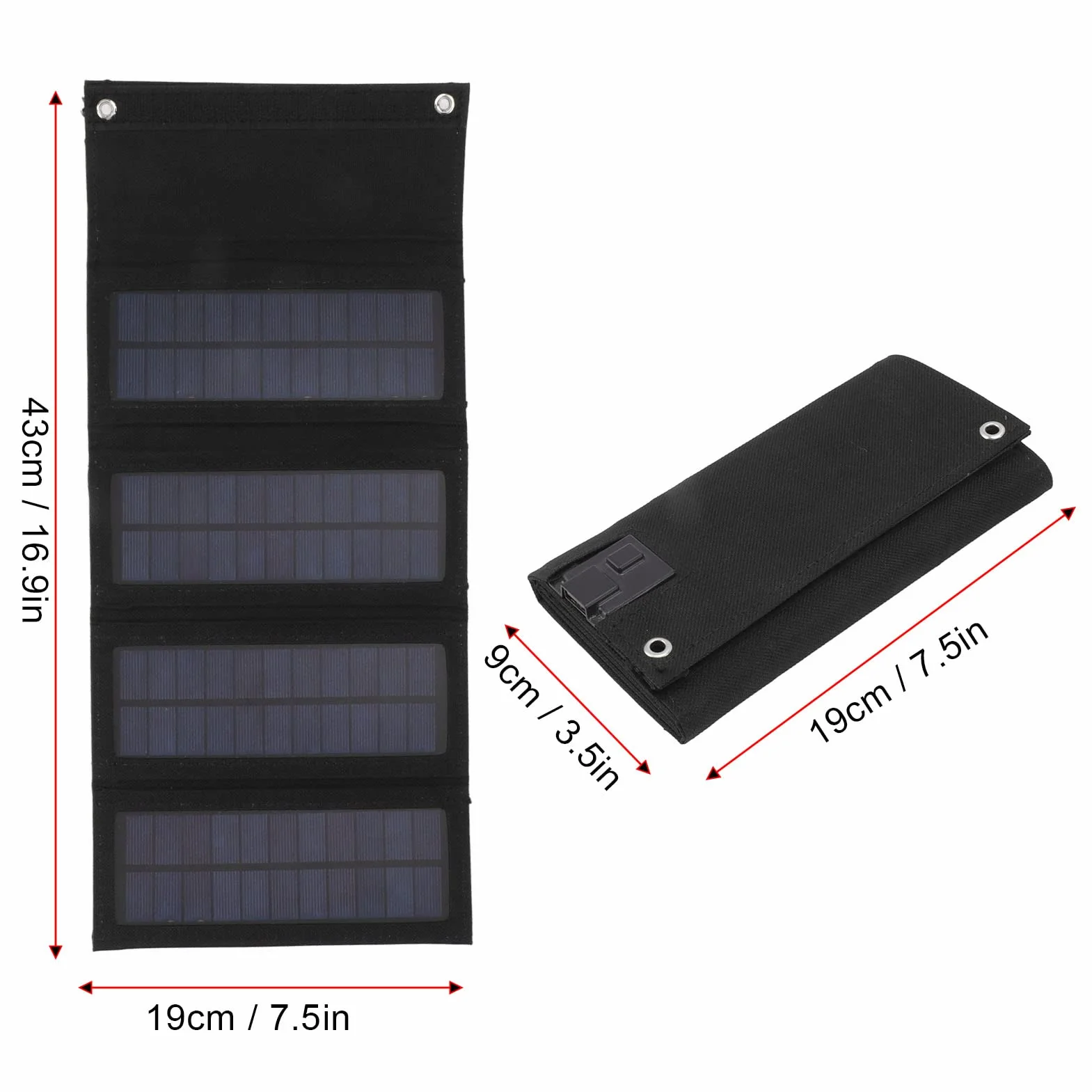 Przenośna ładowarka słoneczna 40W Składana monokrystaliczna USB do pieszych wędrówek kemping