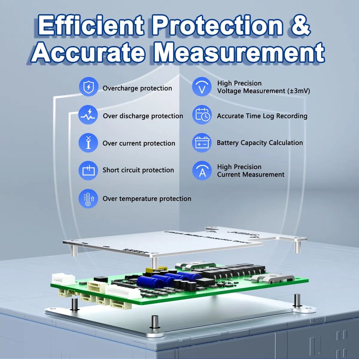 JKBMS Smart BMS 4S-8S 12V-24V 40A 0.4A Z Bluetooth Aktywne Balansowanie RS485 Płyta Ochronna do Akumulatorów Li-Ion LiFePO4 LTO (JK-BD4A8S4P)
