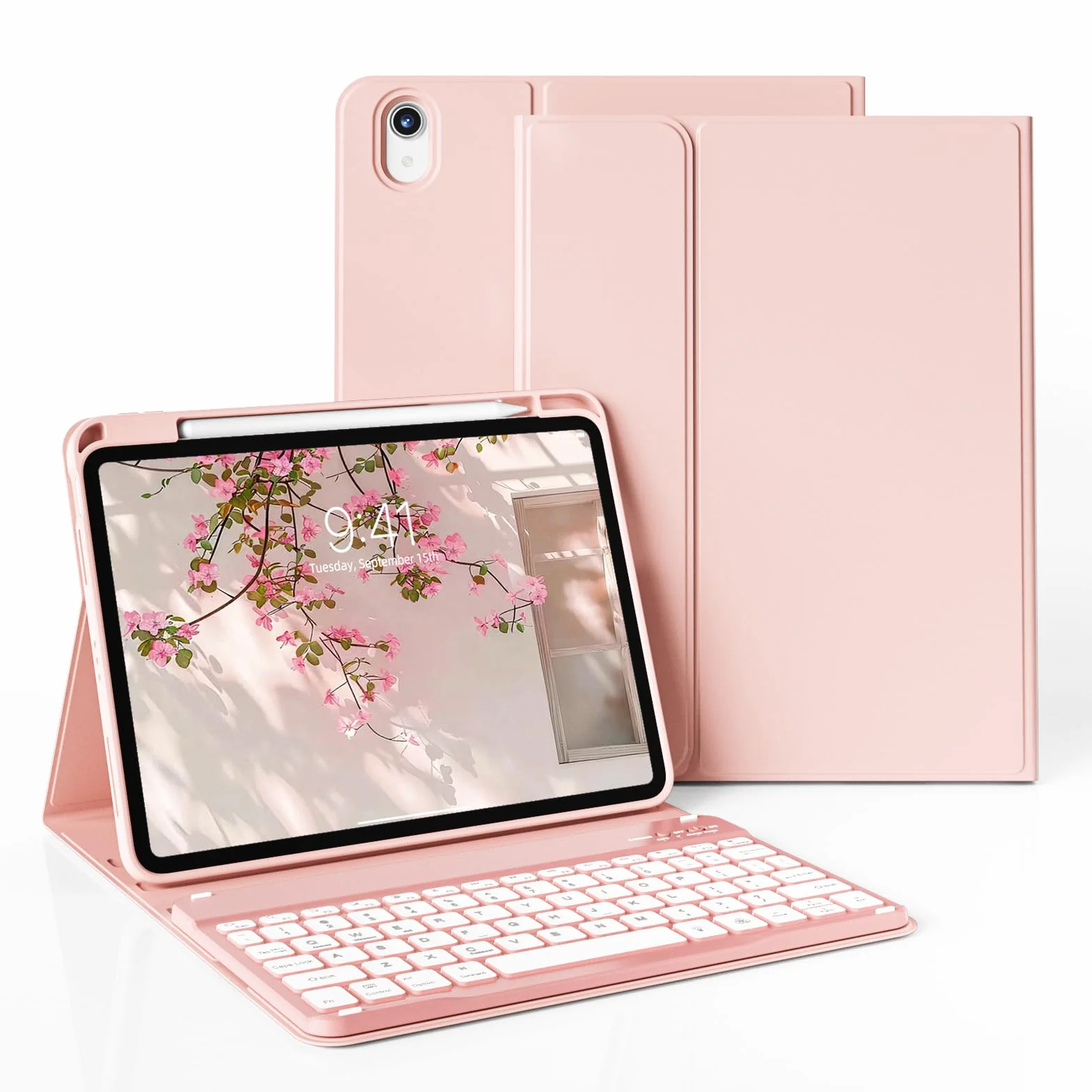 Etui na klawiaturę do iPada 11 cali 2025 A16 i iPad 10. generacji 10,9 cala 2022 z podświetlaną klawiaturą QWERTZ