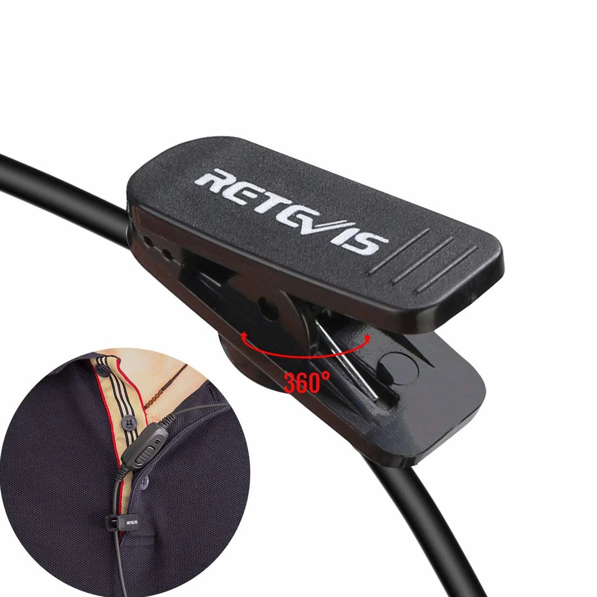 Retevis RT668 słuchawki radiowe z mikrofonem, 2-pinowe, słuchawki douszne, zestaw słuchawkowy bezpieczeństwa, kompatybilne z Retevis RT24 RT27 RT28 RT619 eSynic UV-5R BF-88E BaoFeng BF-88S Kenwood (4 szt.)